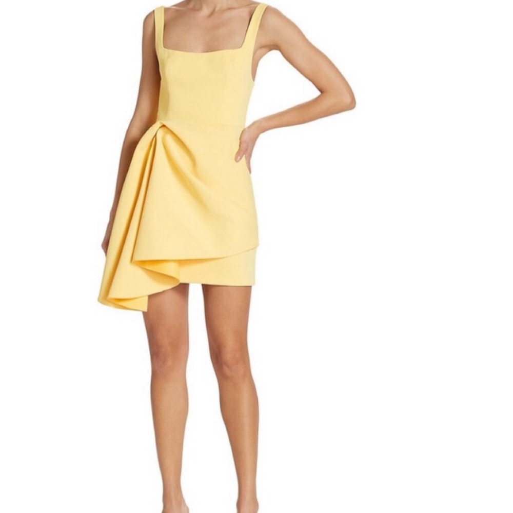 Acler Asymmetrical Yellow Dress